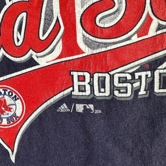 VINTAGE Boston Red Sox Shirt Mens Extra Large Blue Red MLB Baseball 2006 Adidas - Picture 4 of 12